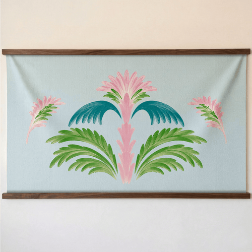 Bellagio Blush Powder Blue Bouquet Study - Tapestry