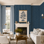 Benjamin Toile Stripes Wallpaper