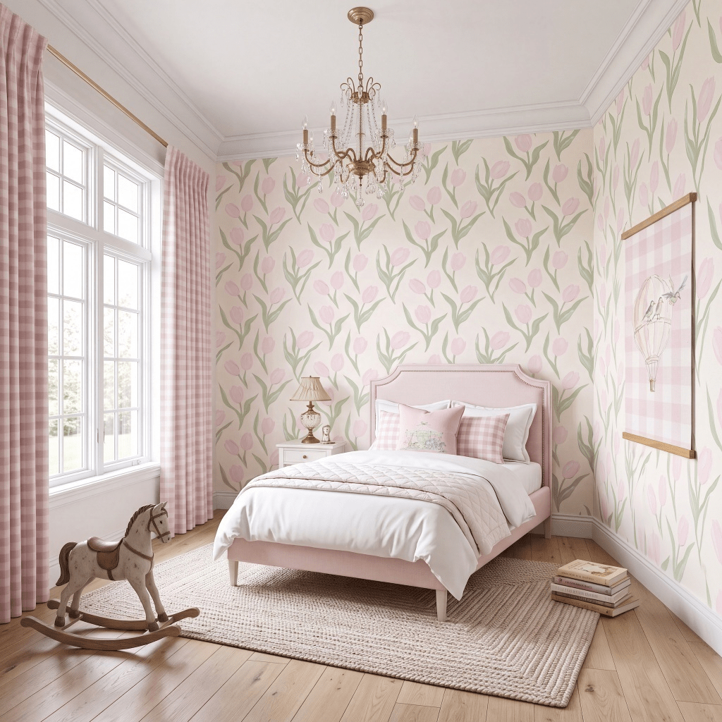Juliet's Garden Balloon Gingham Study - Tapestry