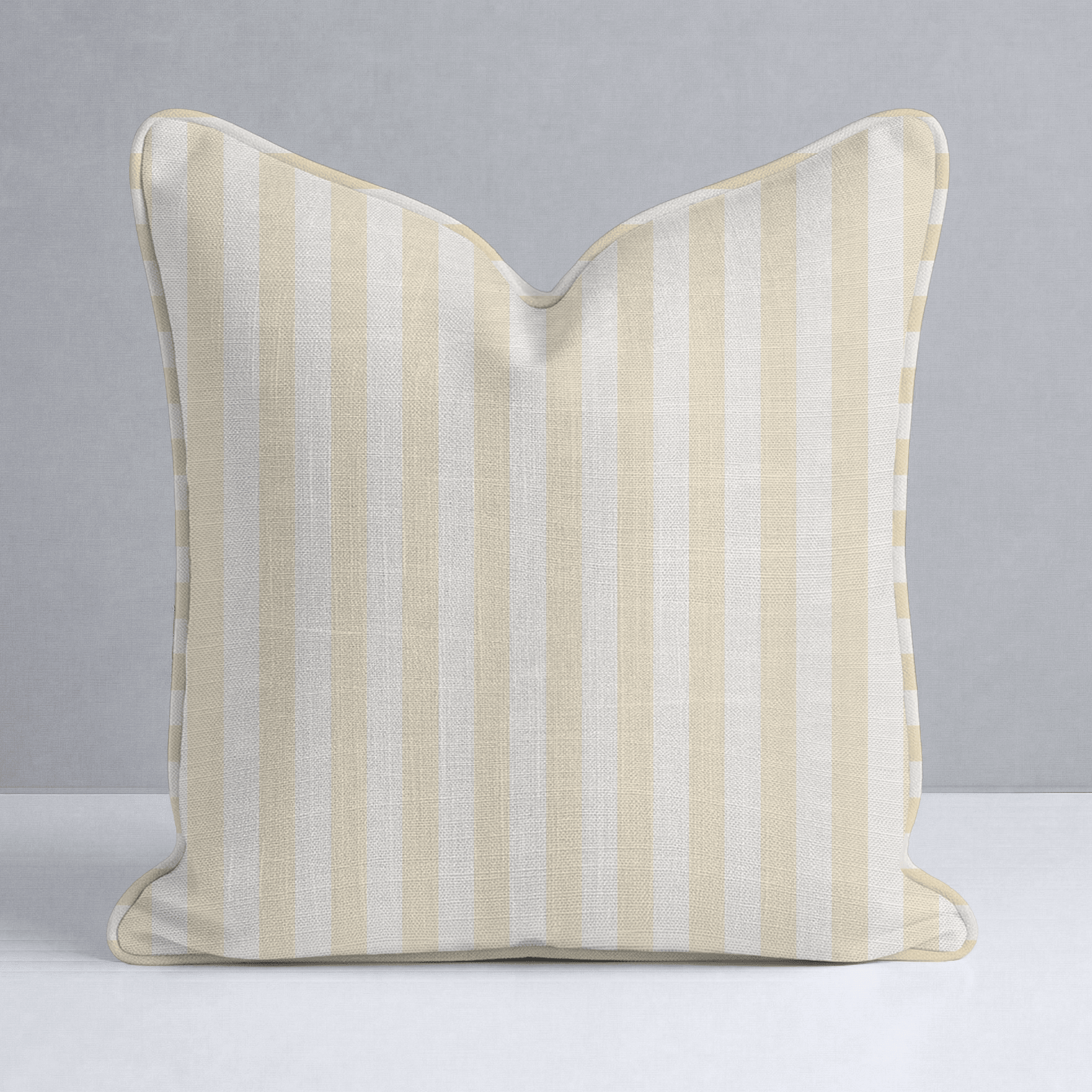 Juliet's Garden Easter Yellow Stripe Throw Pillow - Lemon Park