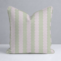 Juliet's Garden Pistachio and Bubble Stripe Throw Pillow - Lemon Park