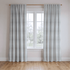 Juliet's Garden Robin Blue Stripe - Drapery