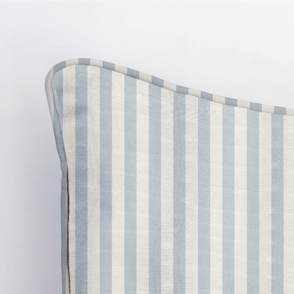 Juliet's Garden Robin Blue Stripe Throw Pillow