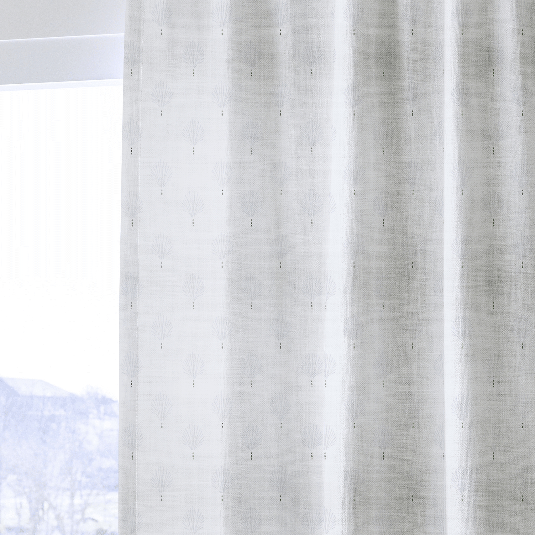 Loose Stems Lichen Block Print - Drapery