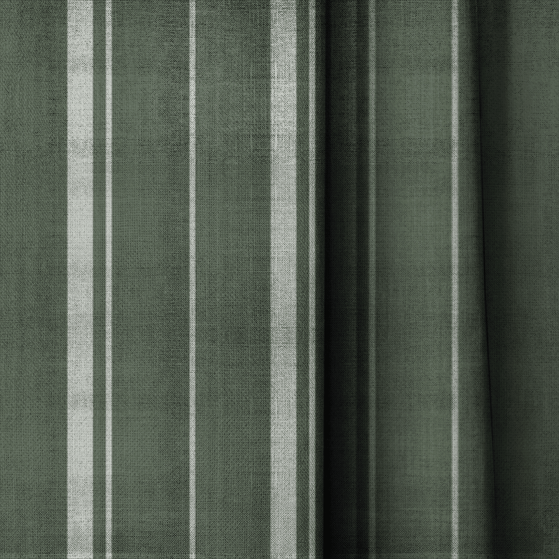 The Silk Garden Evergreen Stripes - Drapery
