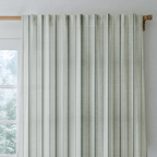 The Silk Garden Sage Stripes - Drapery